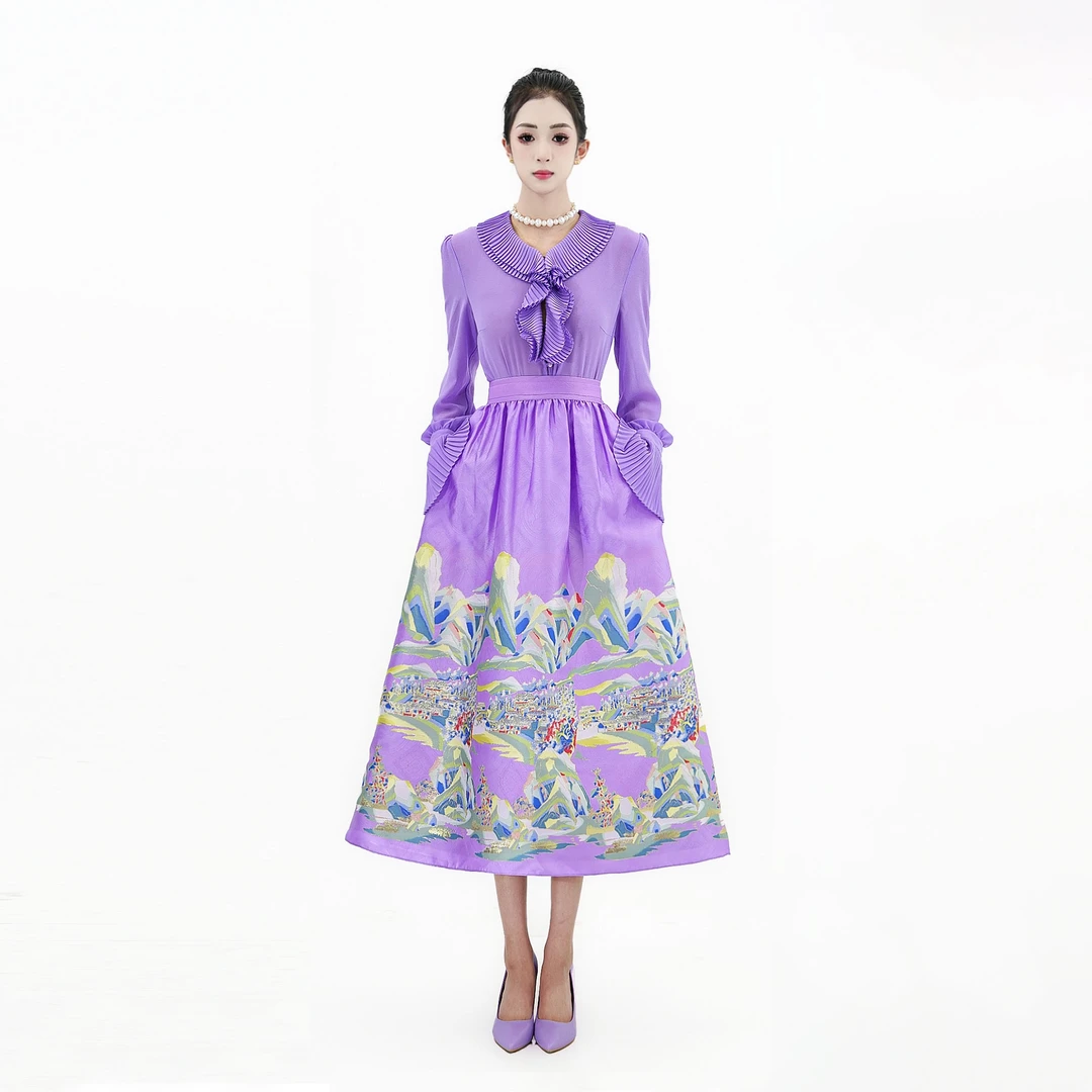 XIANPIN/鲜品【紫色】压褶衬衫A群