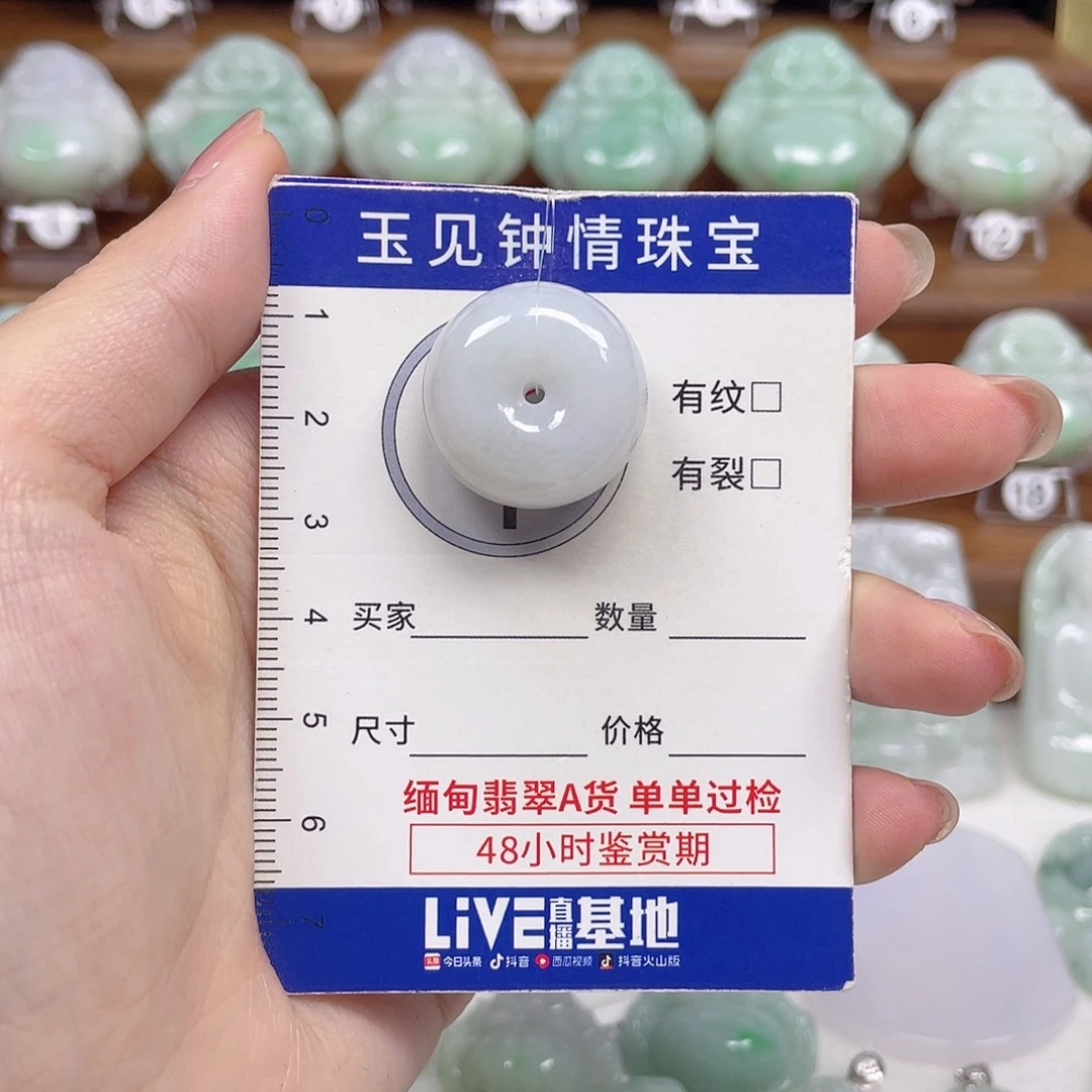 翡翠未镶嵌颈饰平安扣