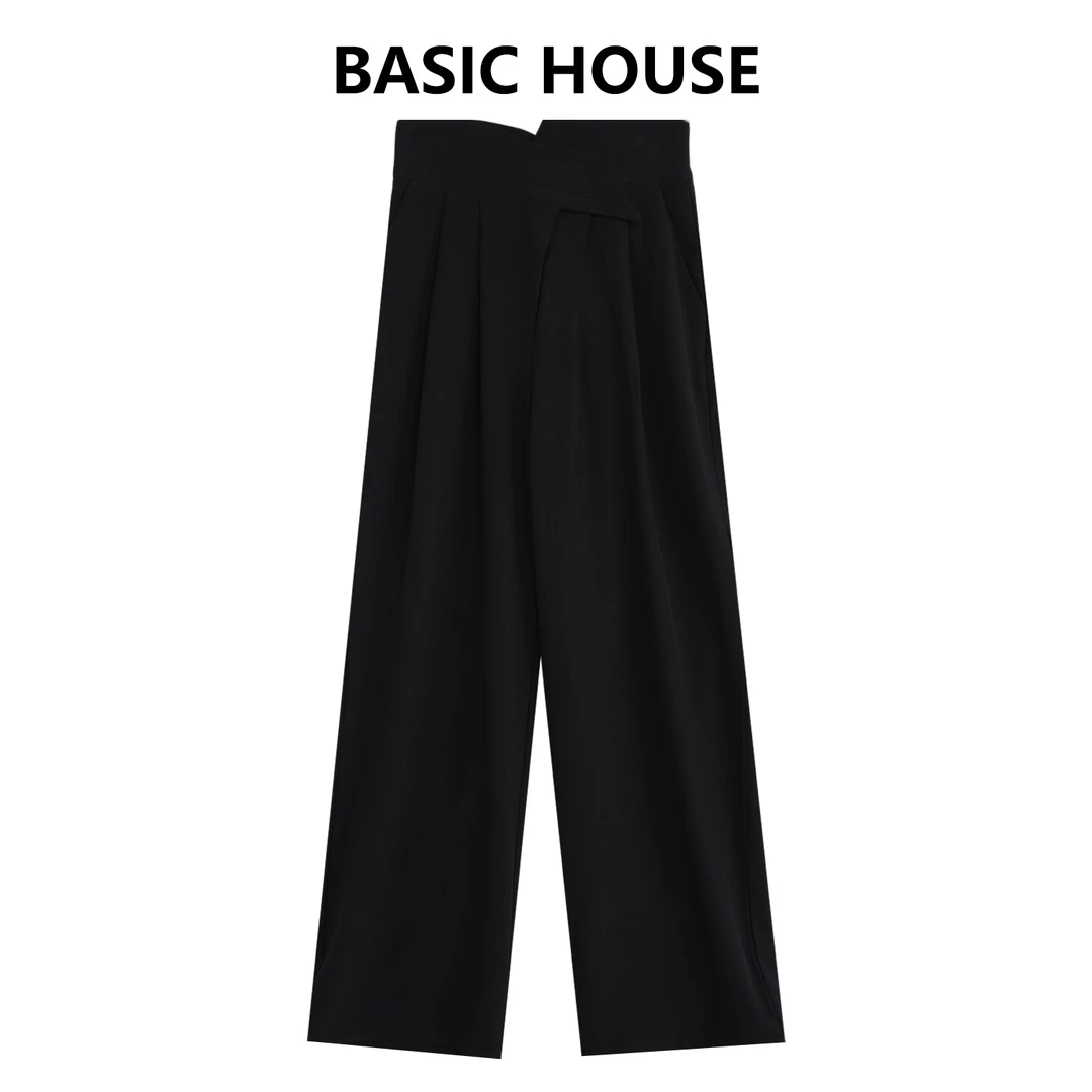 Basic House/百家好春夏新款高腰显瘦百搭休闲裤B1335B5IK32