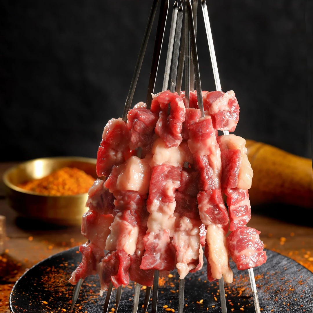 齐齐哈尔烤肉【宜顺和】（到手40串）牛肉串纯手工安格斯新鲜牛肉串肉