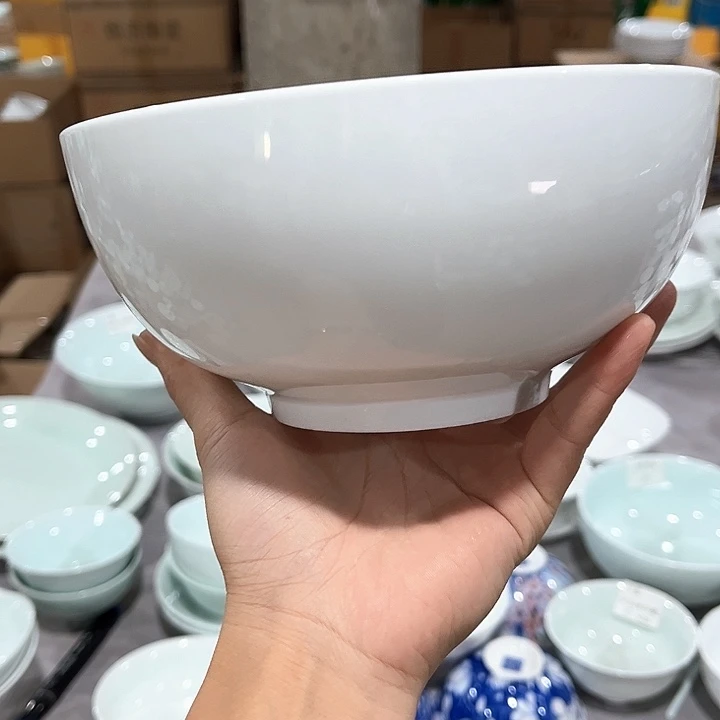 瓷片高白泥7英寸罗汉面碗两个包邮
