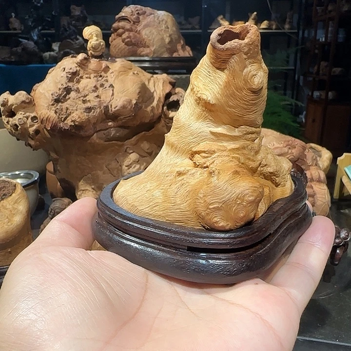 小***嘉荔枝木荔枝木香炉摆件工艺品