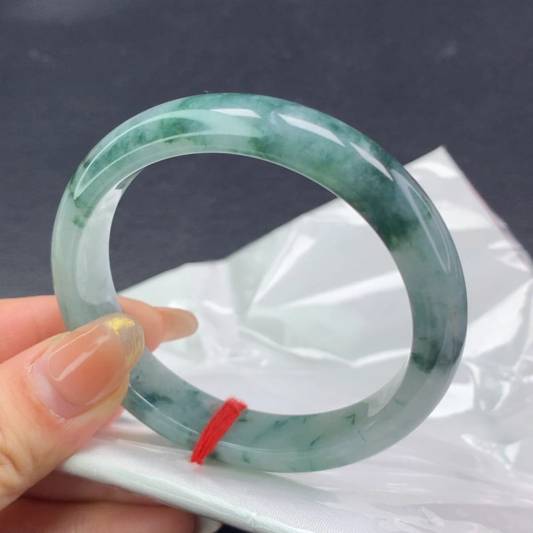 翡翠手镯未镶嵌(5号)贵妃，正圈戴54-55