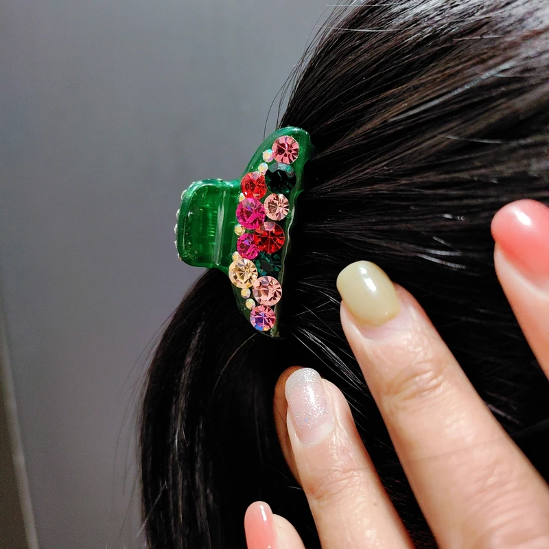 韩国施华水晶小抓夹韩版刘海小夹子网红爆款盘发夹百搭顶夹碎发夹