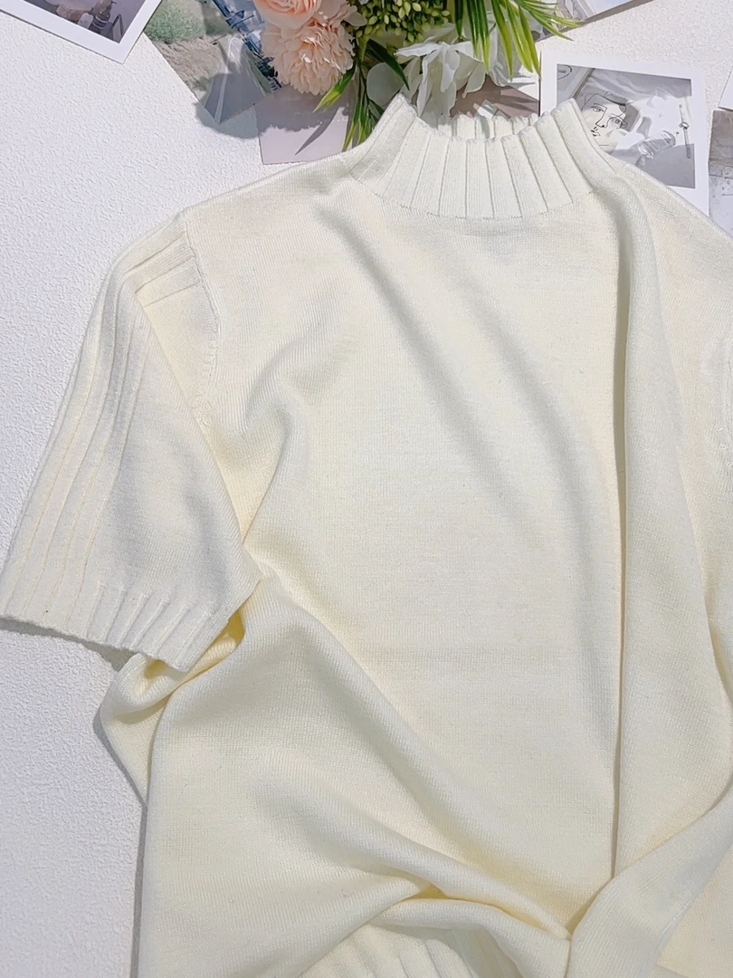初秋家春季新款气质米色短袖