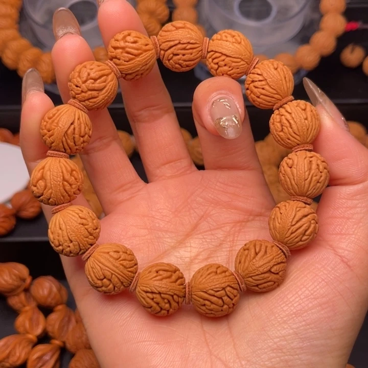 桃核手串15尺寸密纹绣球（3号链接）