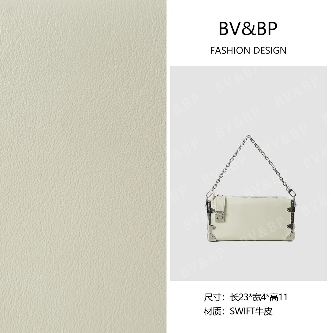 BV&BP· 原创设计 真皮高定手提单肩包  BV24916-白色