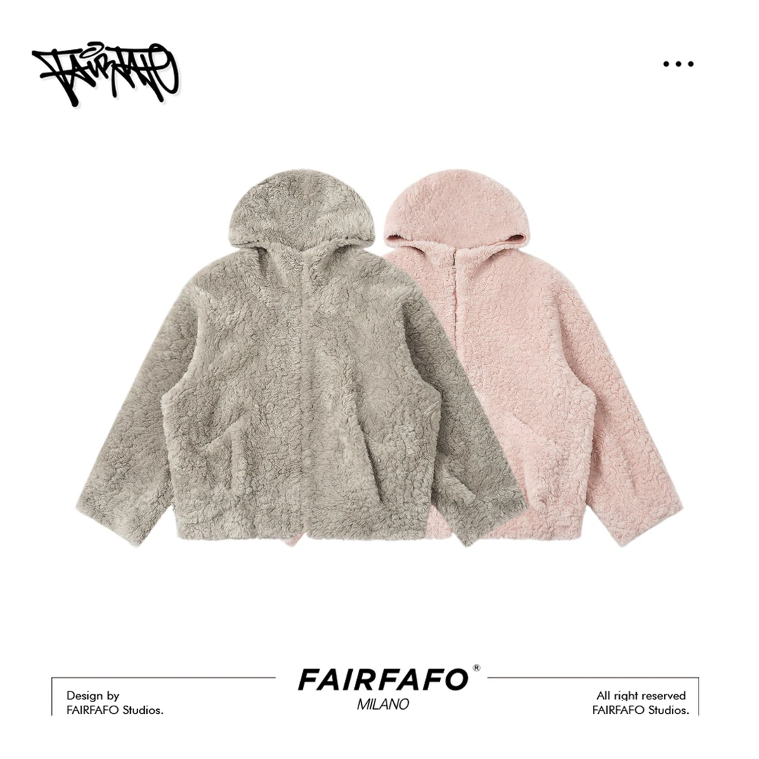 【连帽羊羔毛外套】MTWT59086冬季新款舒适保暖宽松百搭温柔可爱风