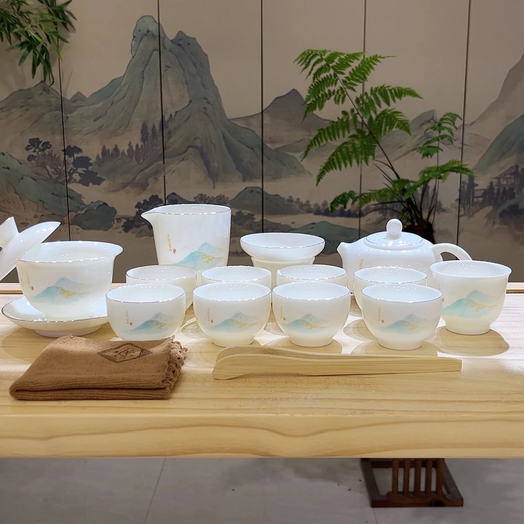 【都彩】日照金山羊脂玉瓷16头