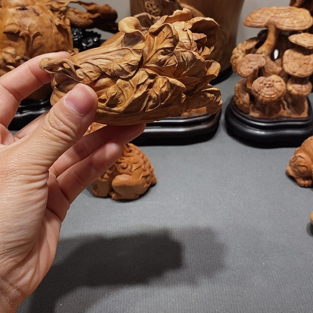 奇***全檀香木老山檀香《百财》手把件