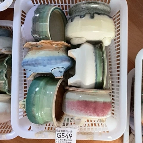 紫砂花盆549微瑕品口径7到8左右