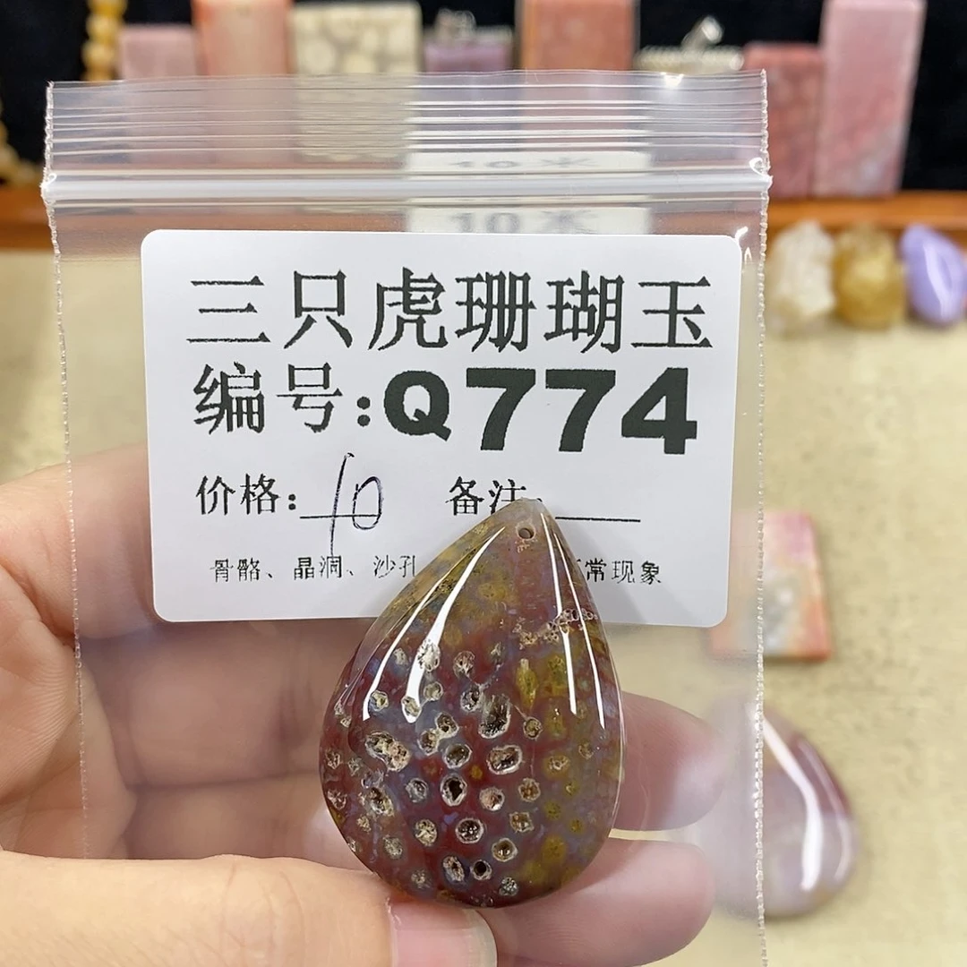 硅化珊瑚（珊瑚玉）1未镶嵌云*