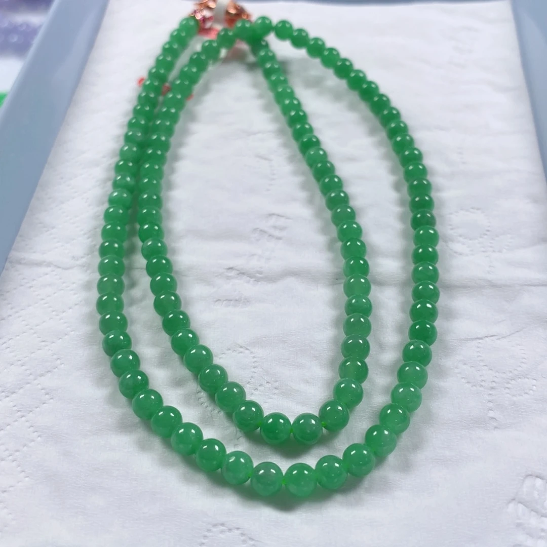 翡翠未镶嵌颈饰项链