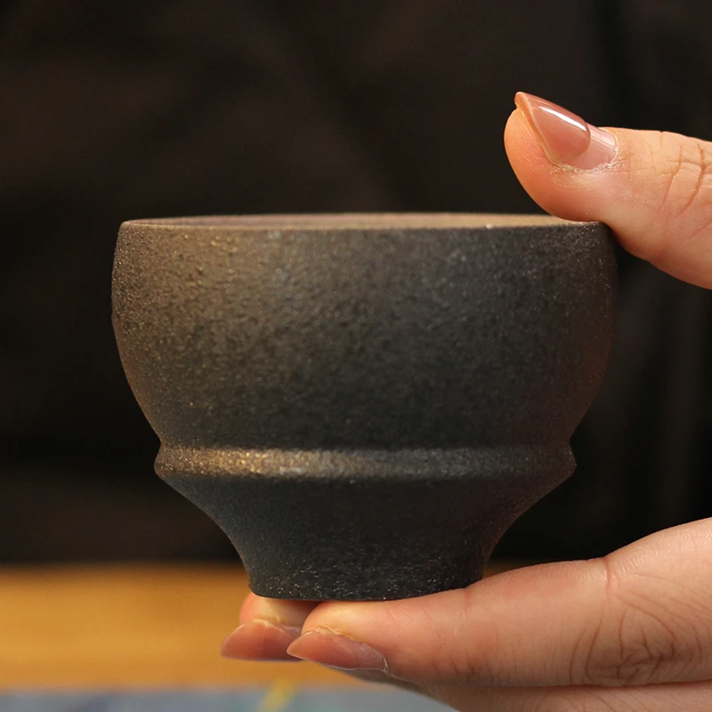 【福利随机】茶杯粗陶手工中式功夫茶具家用办公陶瓷主人杯品茗