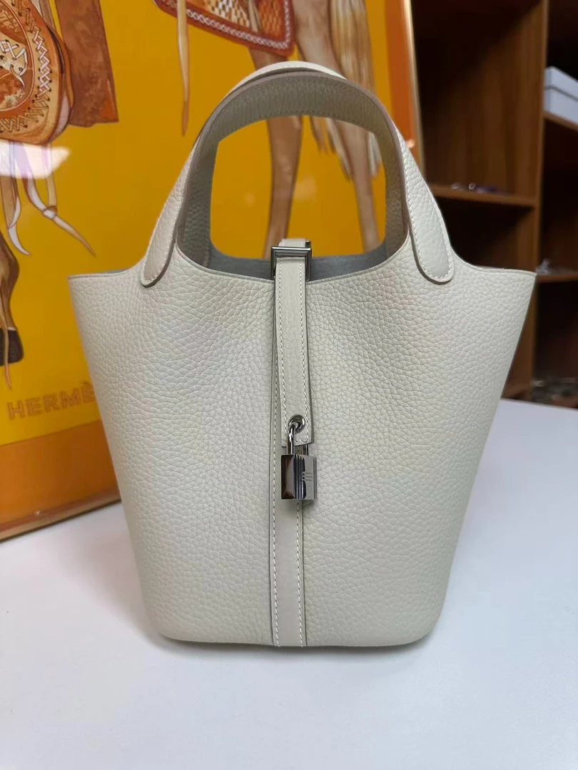 婷婷私订·菜篮子18cm·全手工缝制进口TC牛皮手提包女包