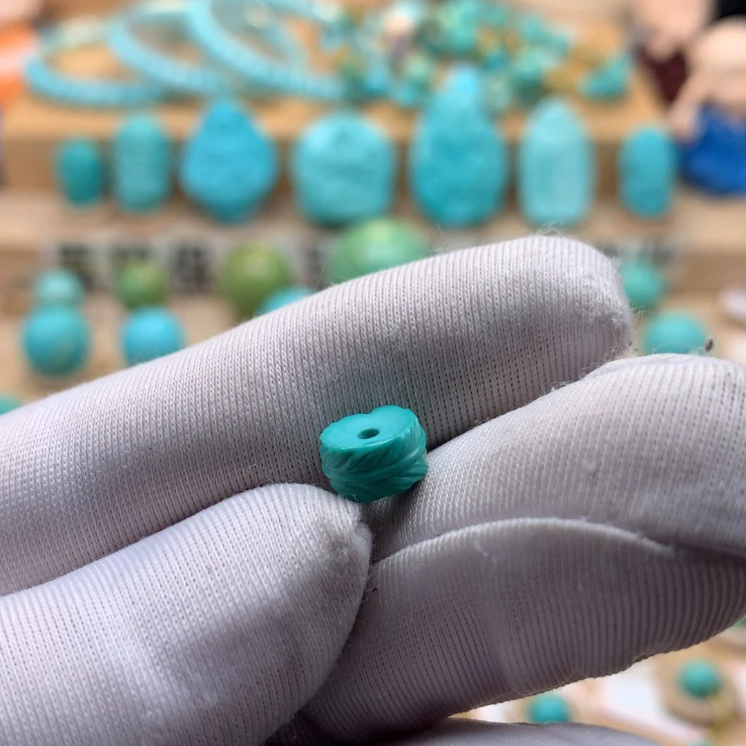 绿松石珠宝奇石未镶嵌祁***强