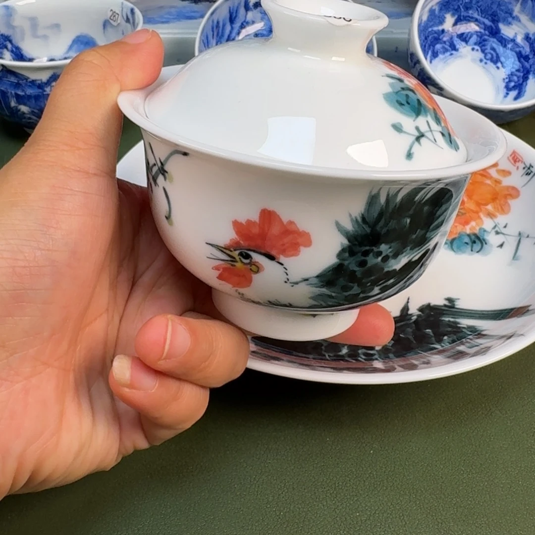 陶景德镇纯手绘茶具圆圆282