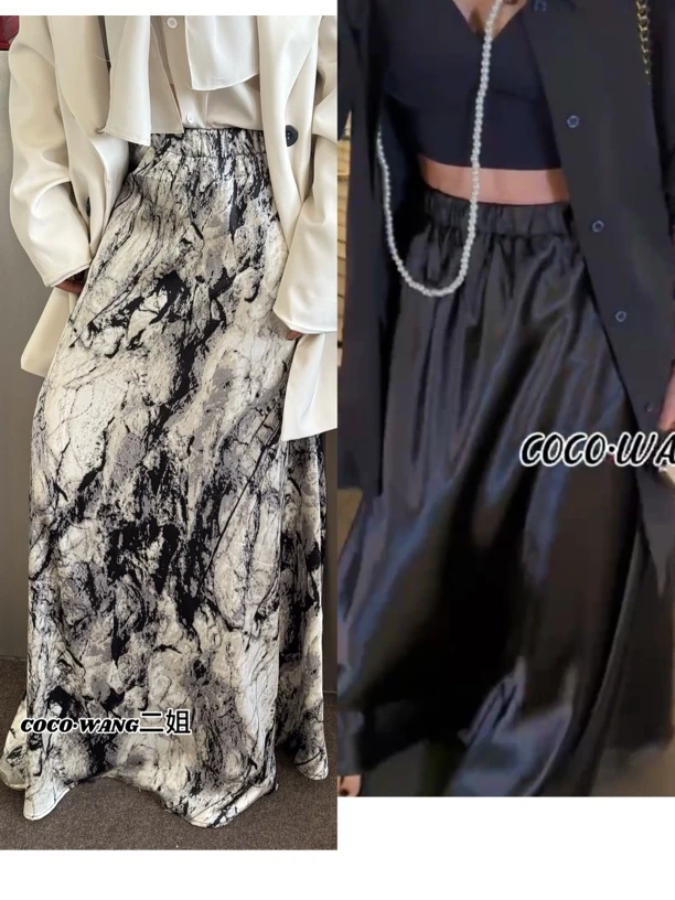 COCOWANG」国潮水墨画」两色半身裙