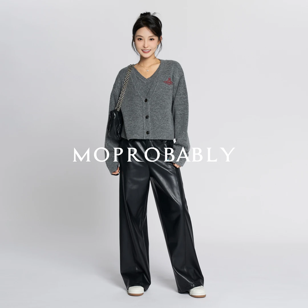 Moprobably李予诺「红星毛衣」时尚简约百搭刺绣针织衫L4477332