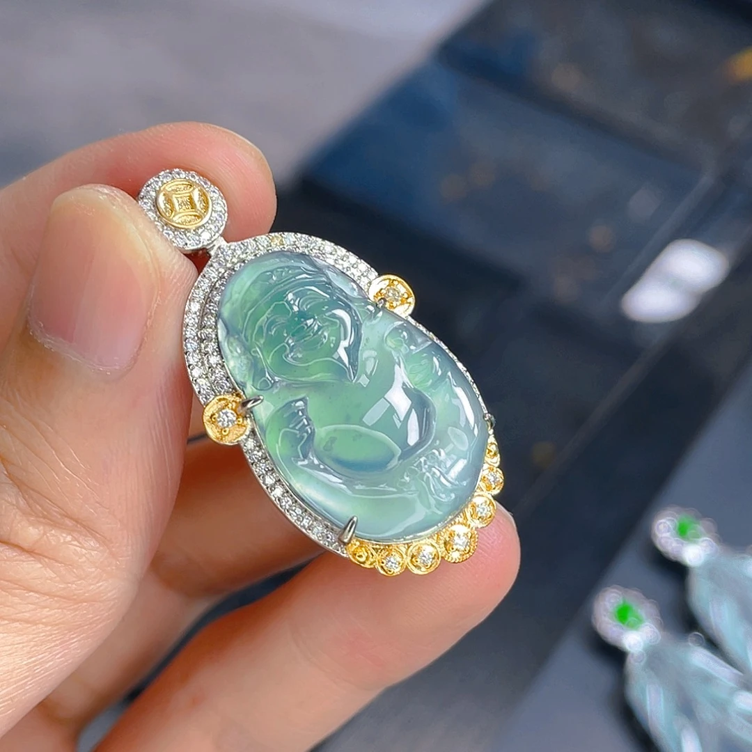 翡翠未镶嵌吊坠(不含链)