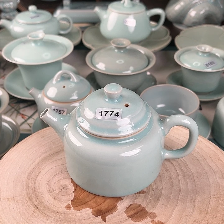 杯吕*蓝1774 瑕 原产地原矿釉汝瓷