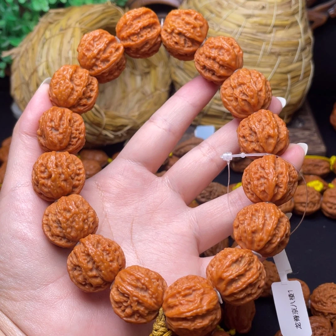 文玩核桃手串麒麟八棱矮桩手持