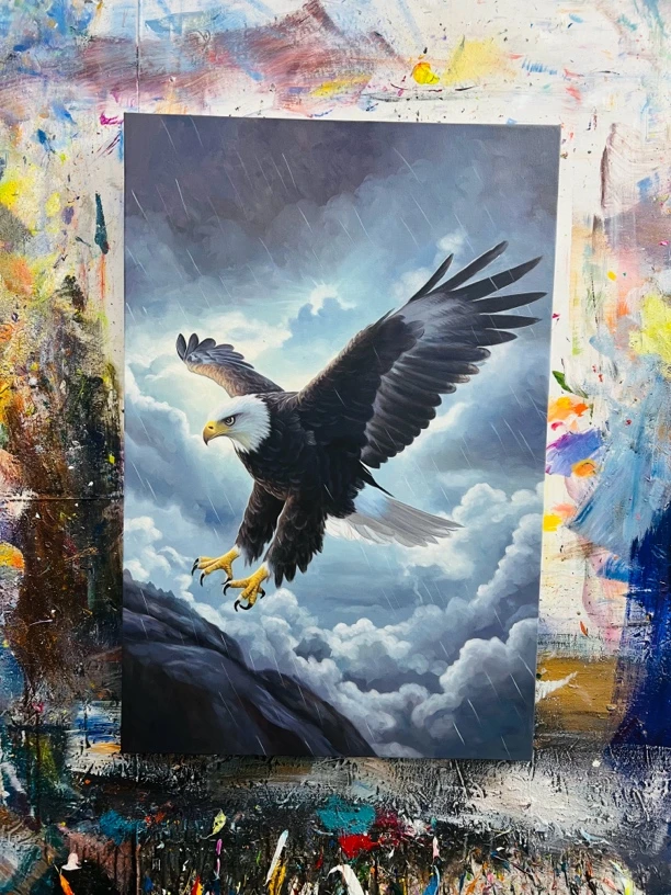 大展宏图挂画房间画现代装饰画尺寸60.90