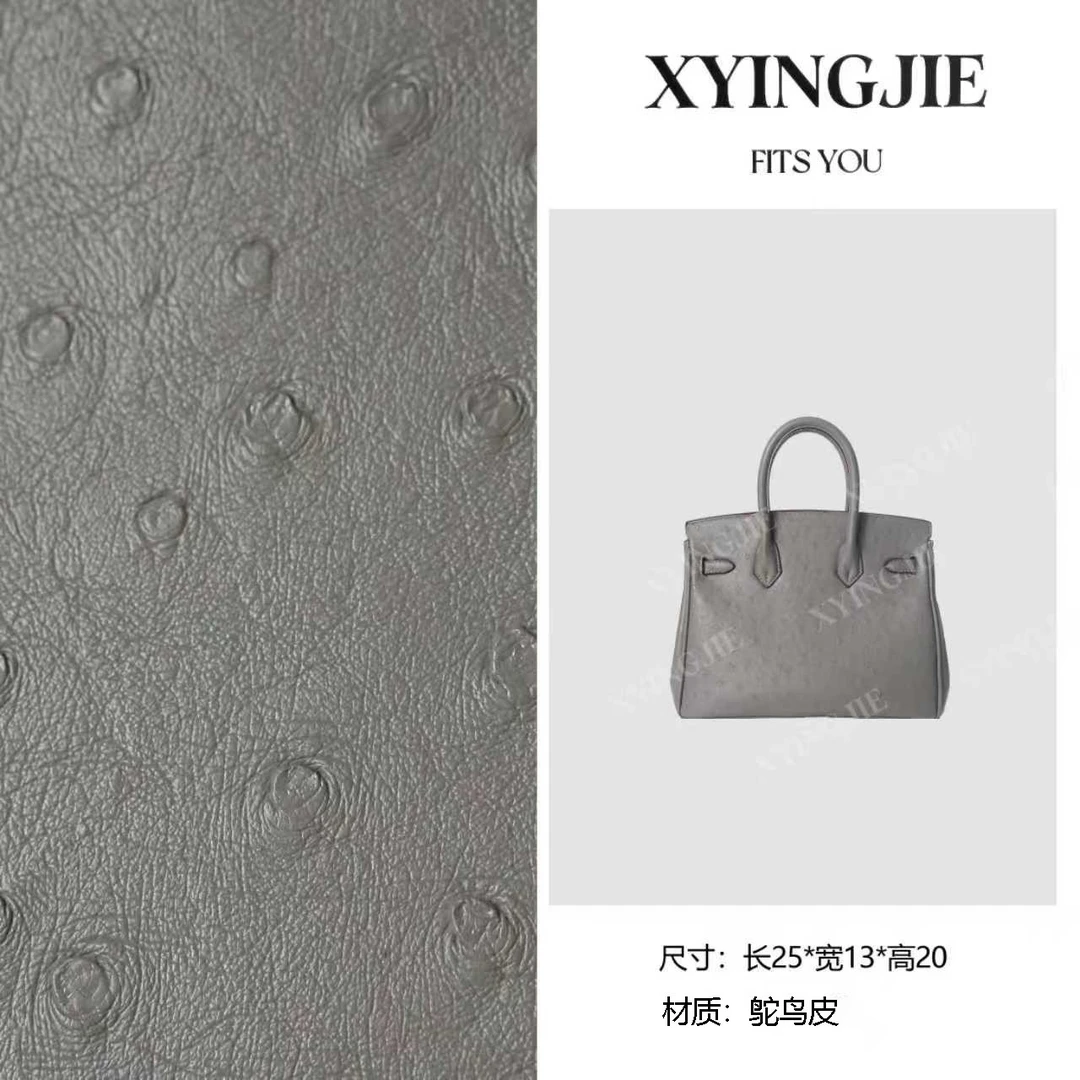 XYINGJIE· 原创设计 真皮高定手提单肩包 BV5025-灰