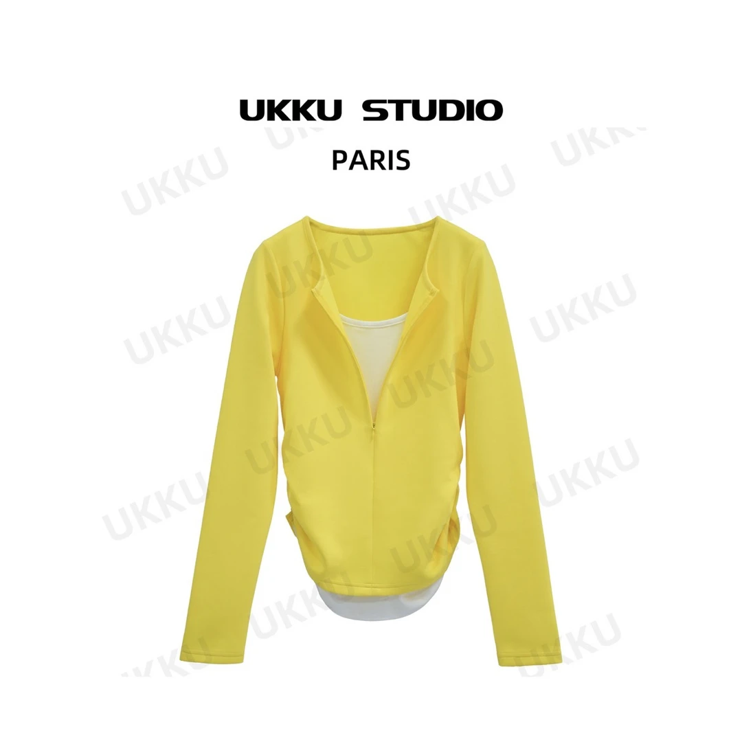 DL【UKKUSTUDIO】网红轻奢百搭设计师气质潮流时尚衬衫612610