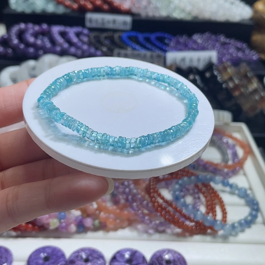 水晶手链未镶嵌蓝磷辉算盘58元