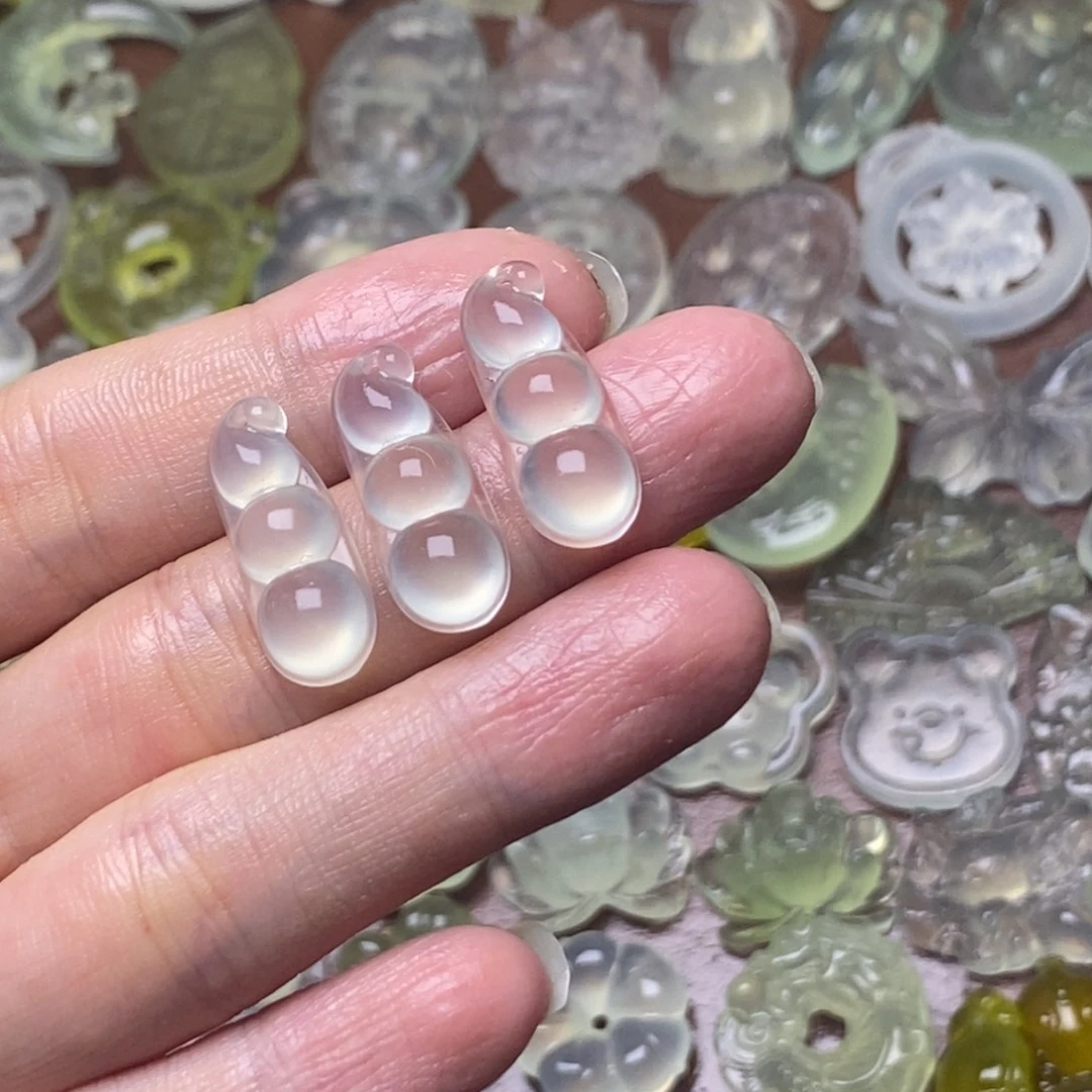 蛇纹石玉合金项链单个