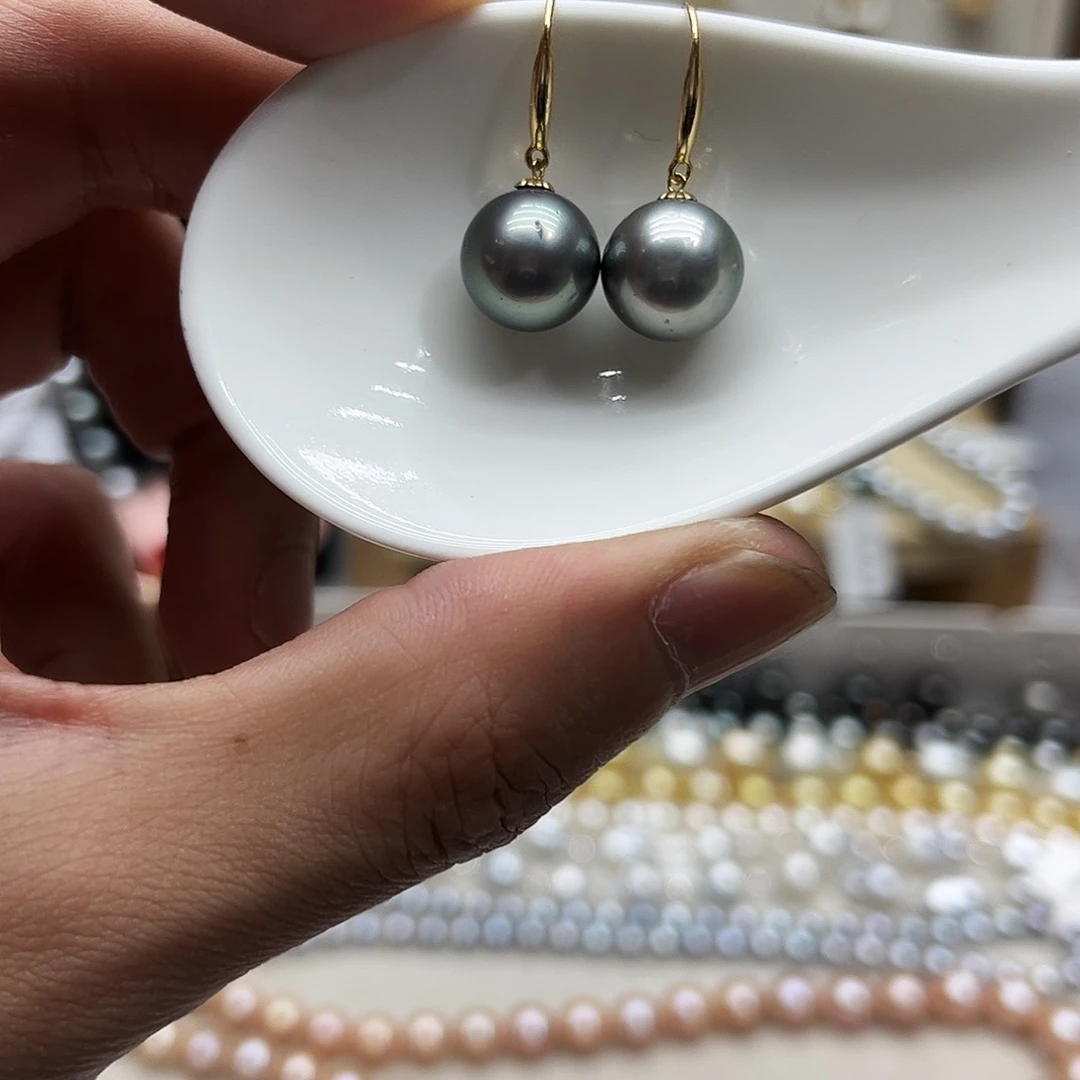 海水珍珠耳饰18K金镶嵌