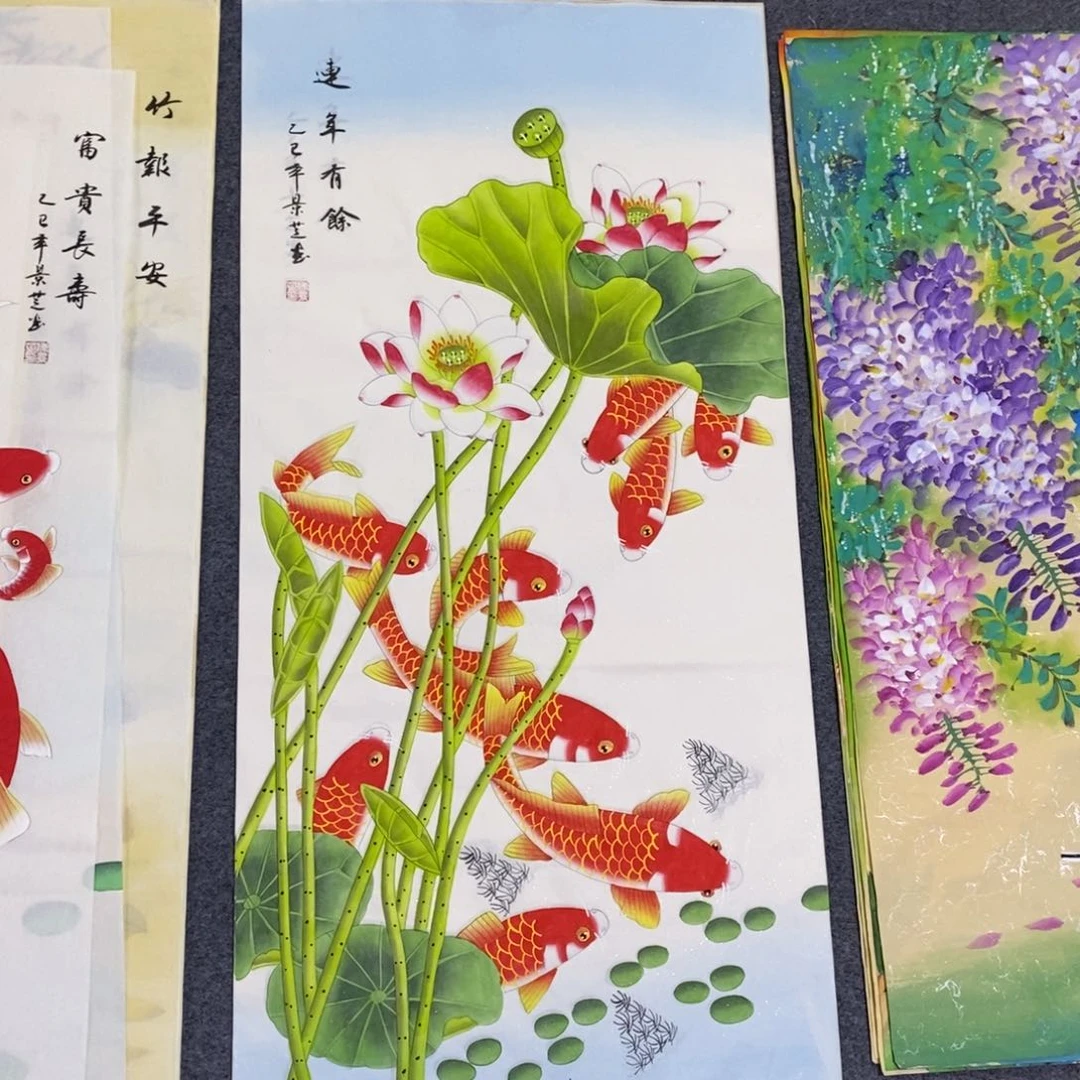 国画尺寸100✖️50三尺精品手绘画工笔