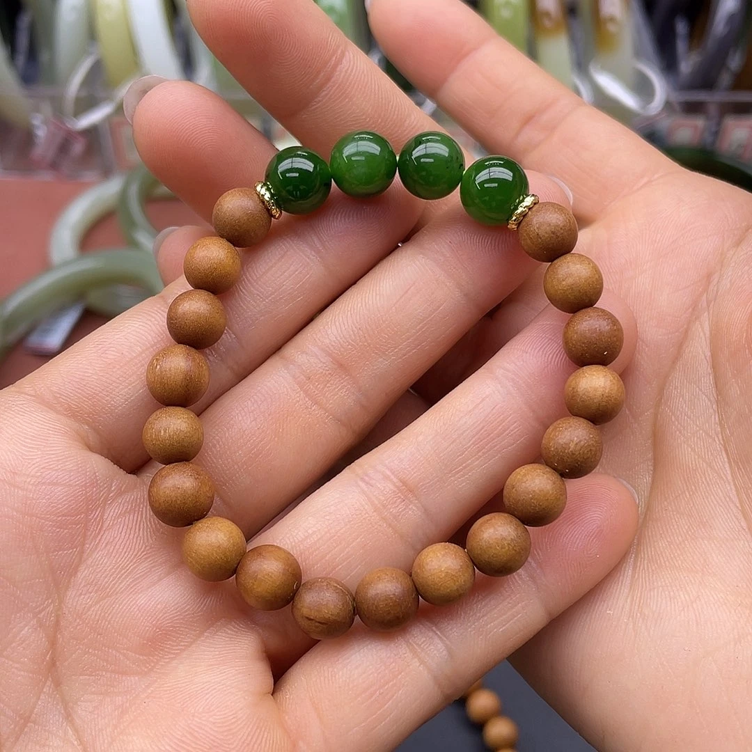 和田玉未镶嵌手链卡10