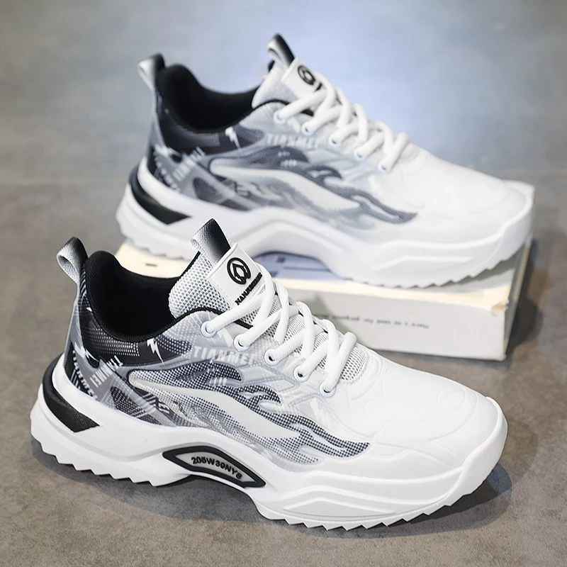 秋冬季男鞋2025款学生运动休闲青少年网面老爹百搭潮鞋透气鞋子正