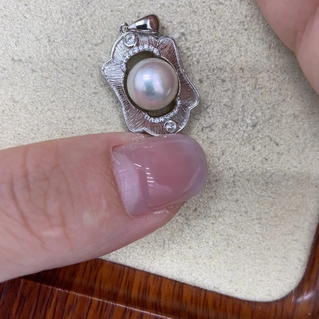 海水珍珠颈饰银S925镶嵌