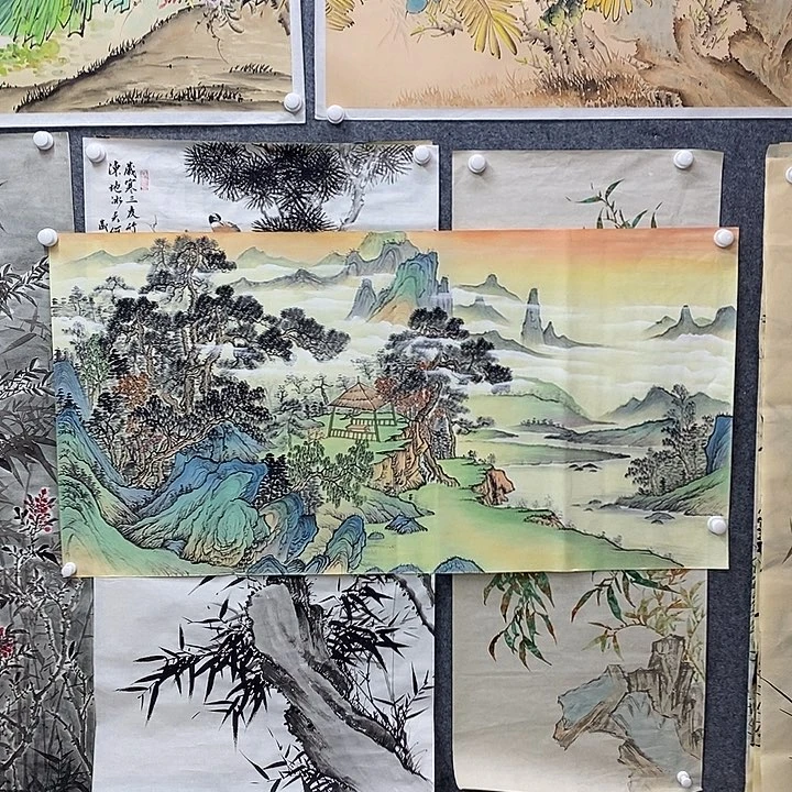 竖款新中式装饰画