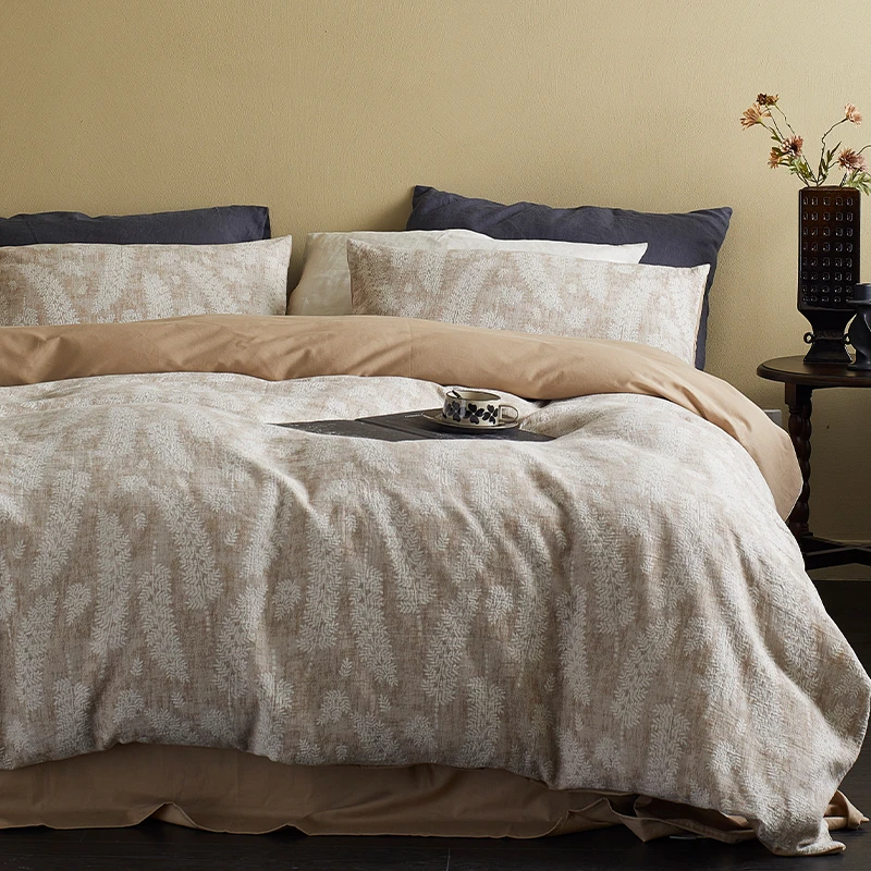 中古风提花丨四件套纯棉全棉2025新款床单被套复古简约高级感床品