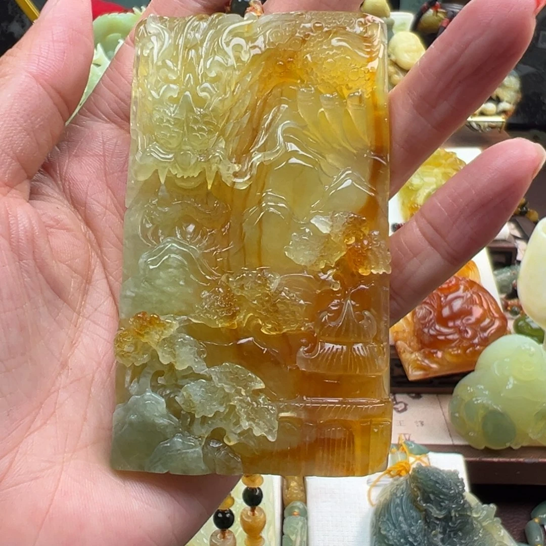 8***8岫玉未镶嵌挂件挂件