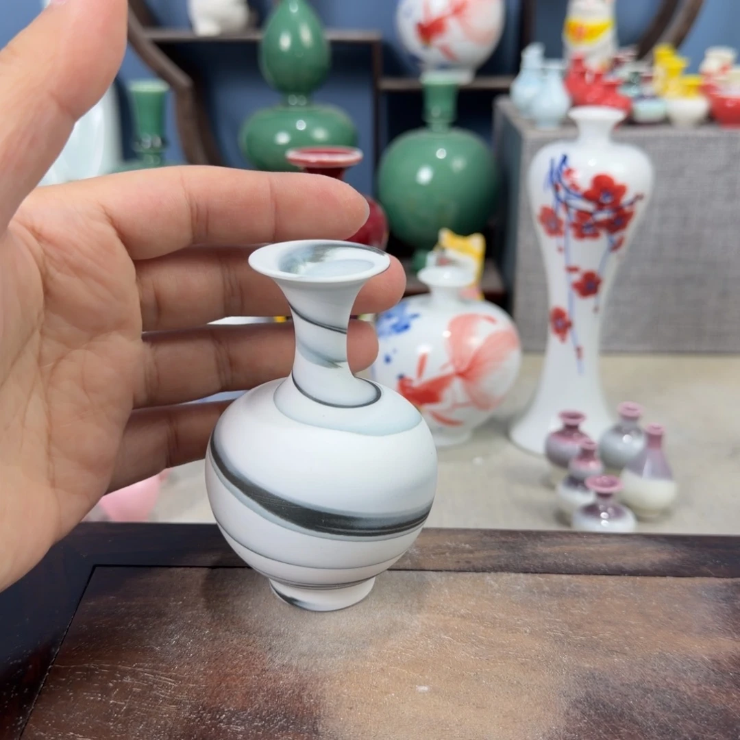 陶瓷手工小花器摆件