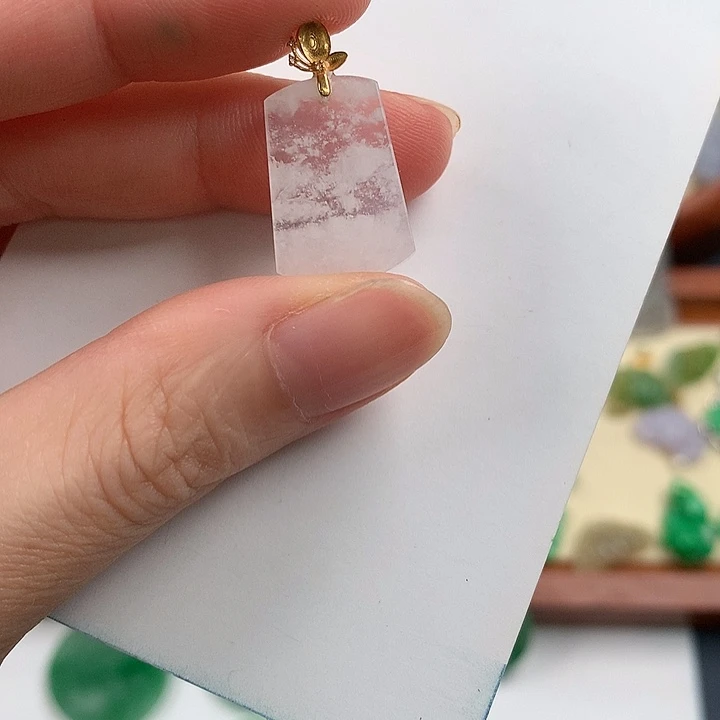 翡翠18K金镶嵌颈饰875335788