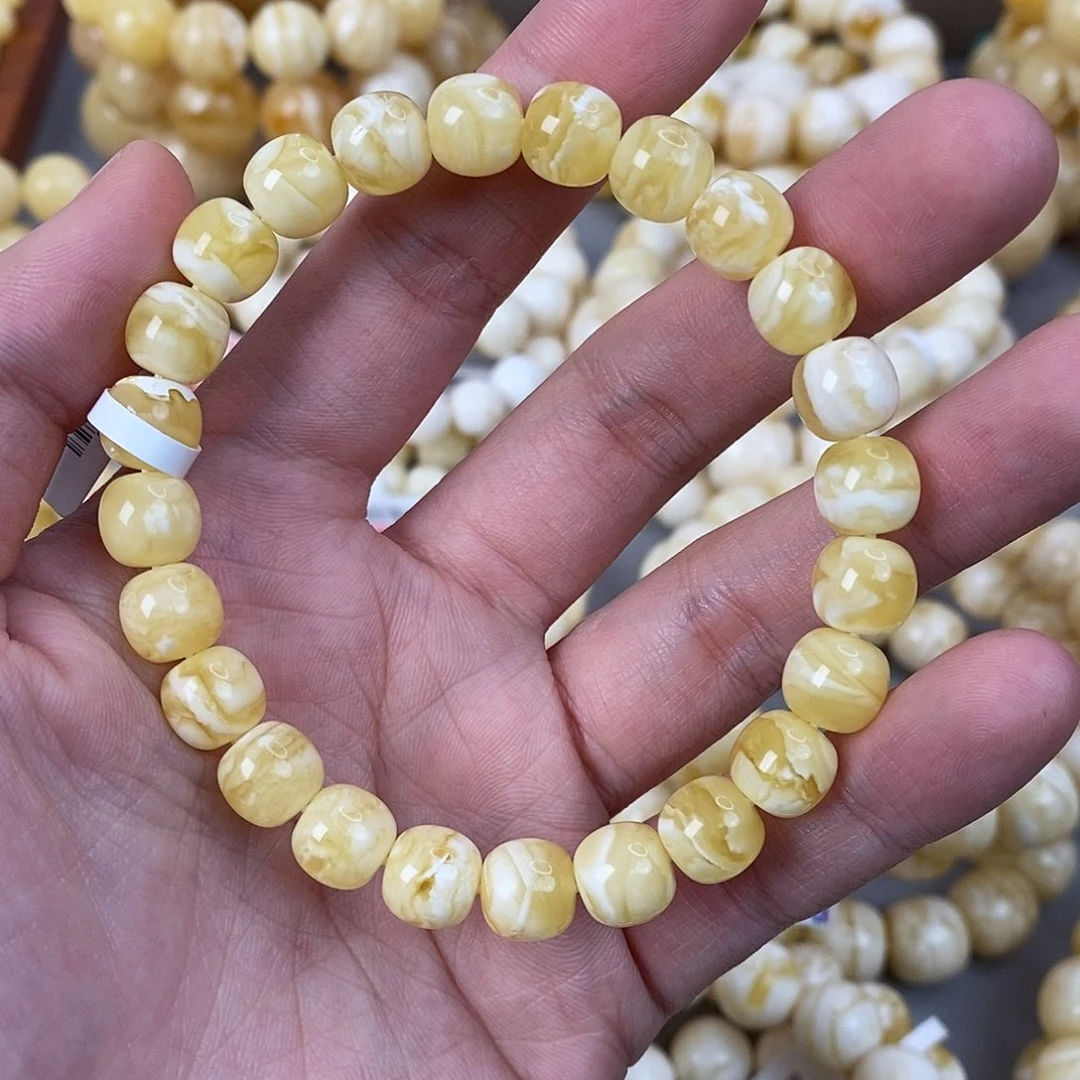 蜜蜡未镶嵌珠宝奇石10.6g9mm