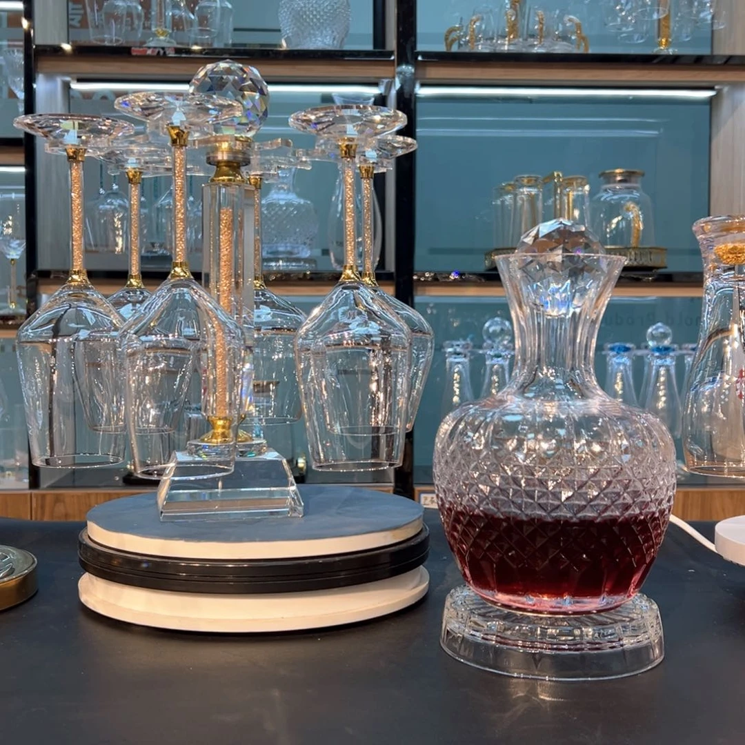 水晶玻璃手柄款红酒杯杯架红酒杯