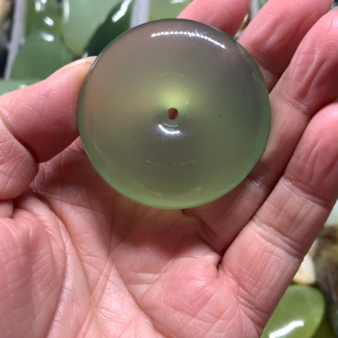 蛇纹石玉未镶嵌手把件