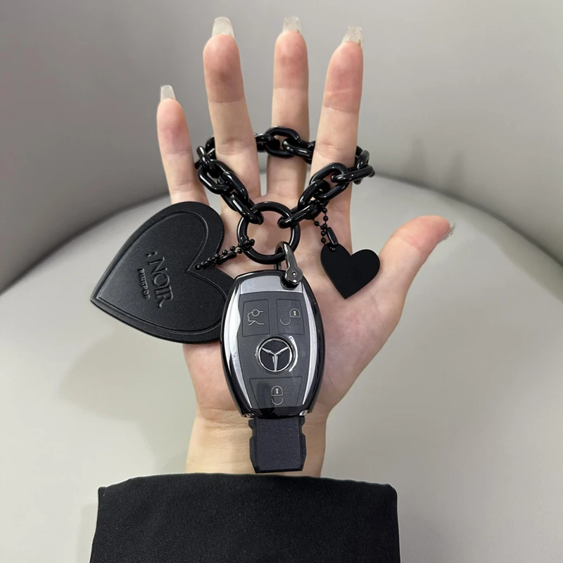 老奔驰V级威霆c260l钥匙套S级GLC汽车扣E260l壳c180全包链C级s35l