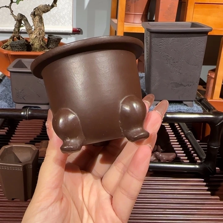 紫砂花盆口径7深度6