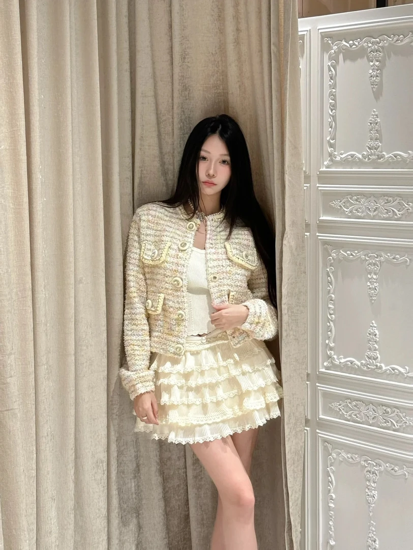 【DÉ MYSTÈRE】2024冬季新款宫廷风A字蓬蓬裙蛋糕裙半裙GFC2410257