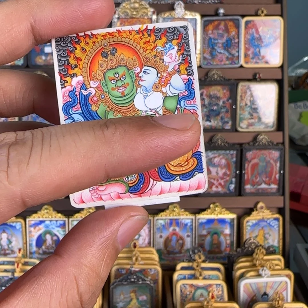 吊坠美*绿财限量唐卡艺术