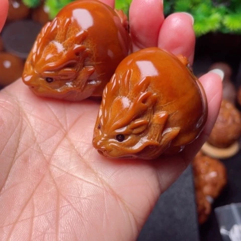 【闪购商品】手串/手链橄榄核37左右光背龙龟手球