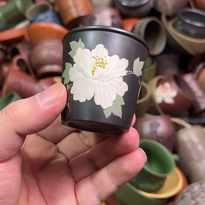 紫砂茶杯全手工紫砂主人杯